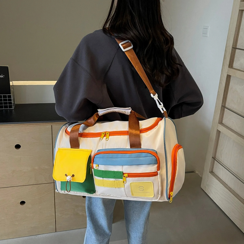 Lichtgewicht Duffeltas met Kleurblokken - FlexaBag