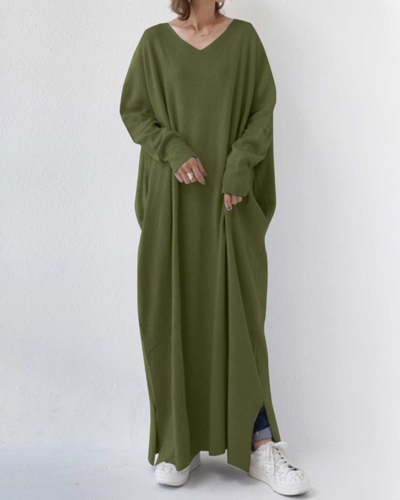 Zomerse Maxi Jurk van Katoen-Linnenmix – Sorella