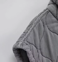 Grijze Mouwloze Katoenen Bodywarmer – Thalia