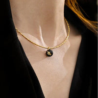 Vintage Gouden Barst Halsketting - Iris