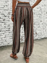 Boho Hoge Taille Damesbroek met Print & Geraffineerde Taille – Linara