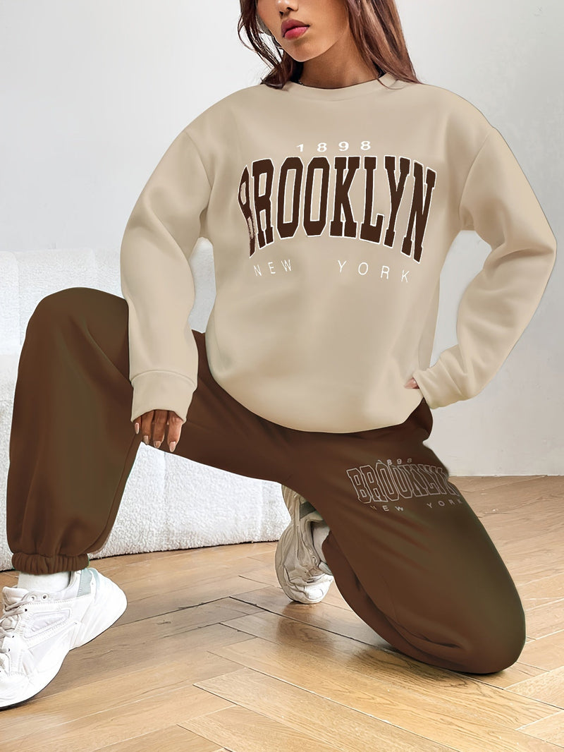 Tweedelig Jogginpak met Trendy Letterprint - Isabelle