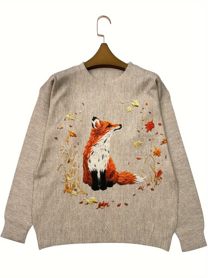 Trendy Trui met Vossenprint - Elisanne