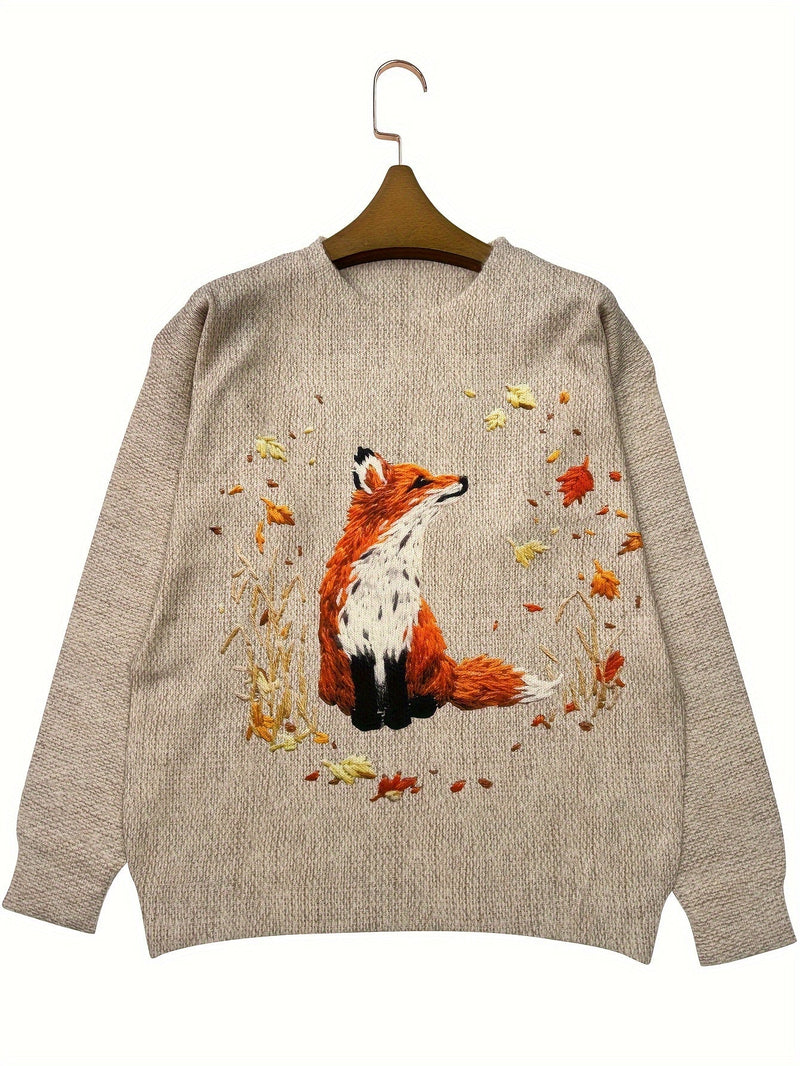 Trendy Trui met Vossenprint - Elisanne