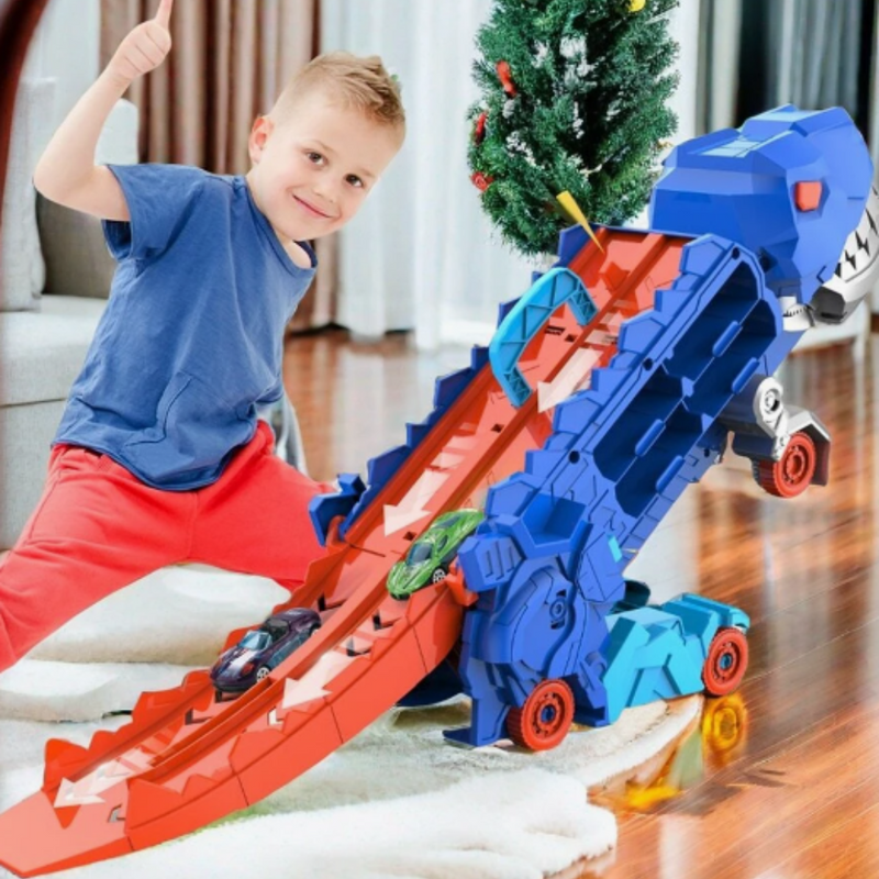 3-in-1 Race Truck voor Kinderen - T-Rex Transporter