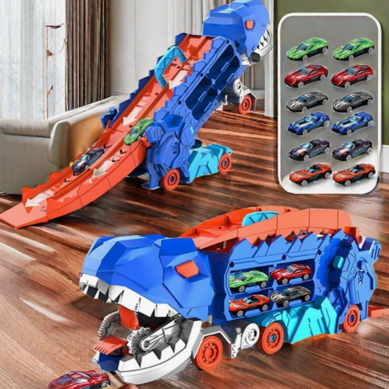 3-in-1 Race Truck voor Kinderen - T-Rex Transporter