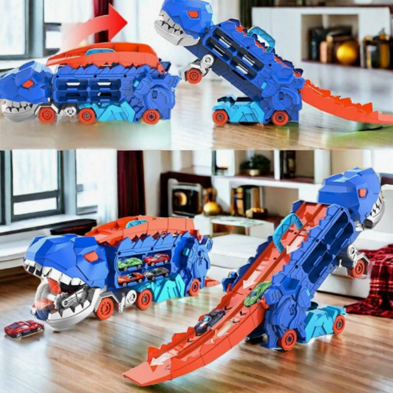 3-in-1 Race Truck voor Kinderen - T-Rex Transporter