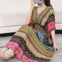 Vardi Dante™ Mia Maxi-Jurk | Retro & Casual