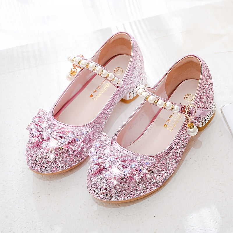 Glitterschoen Isla – Comfortabele Instapper met Pailletten & Parels voor Meisjes