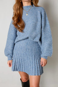 Trendy Geplooide Trui- en Rokset - Isabella