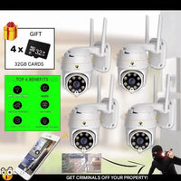 Set van 4 Slimme WiFi Beveiligingscamera’s – SmartCam Set 4X
