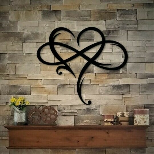 IJzeren Wanddecoratie met Oneindig Hart - InfiniteHeart