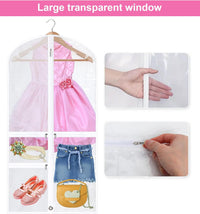 Składane torby na odzież duńską z kieszenią na akcesoria – zestaw 5 sztuk (1+1 GRATIS)