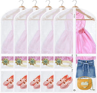 Składane torby na odzież duńską z kieszenią na akcesoria – zestaw 5 sztuk (1+1 GRATIS)