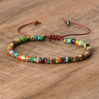 Gevlochten Armband met 2,4 mm Natuurlijke Steen Rollers - Seraphina