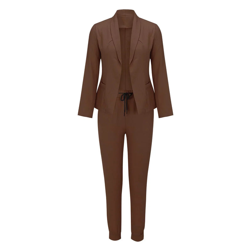 Casual Tweedelige Set met Strikceintuur – Liora