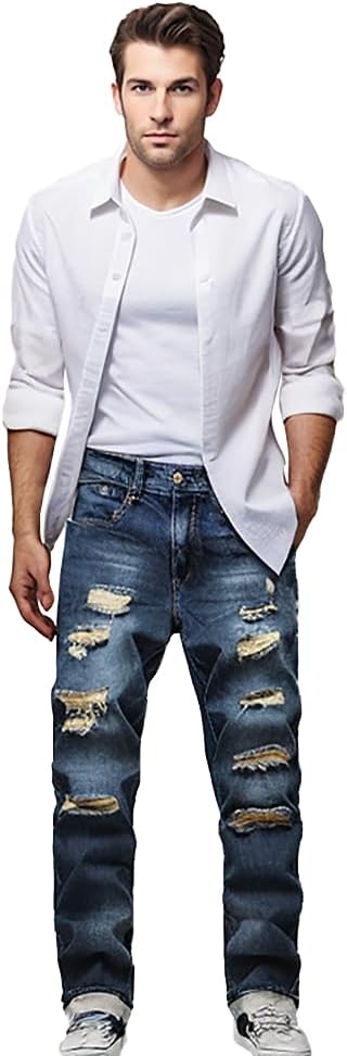 Heren Slim-Fit Ripped Jeans - Mick