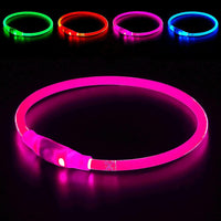 GlowSafe LED Hondenhalsband – Oplaadbaar USB Veiligheidslicht