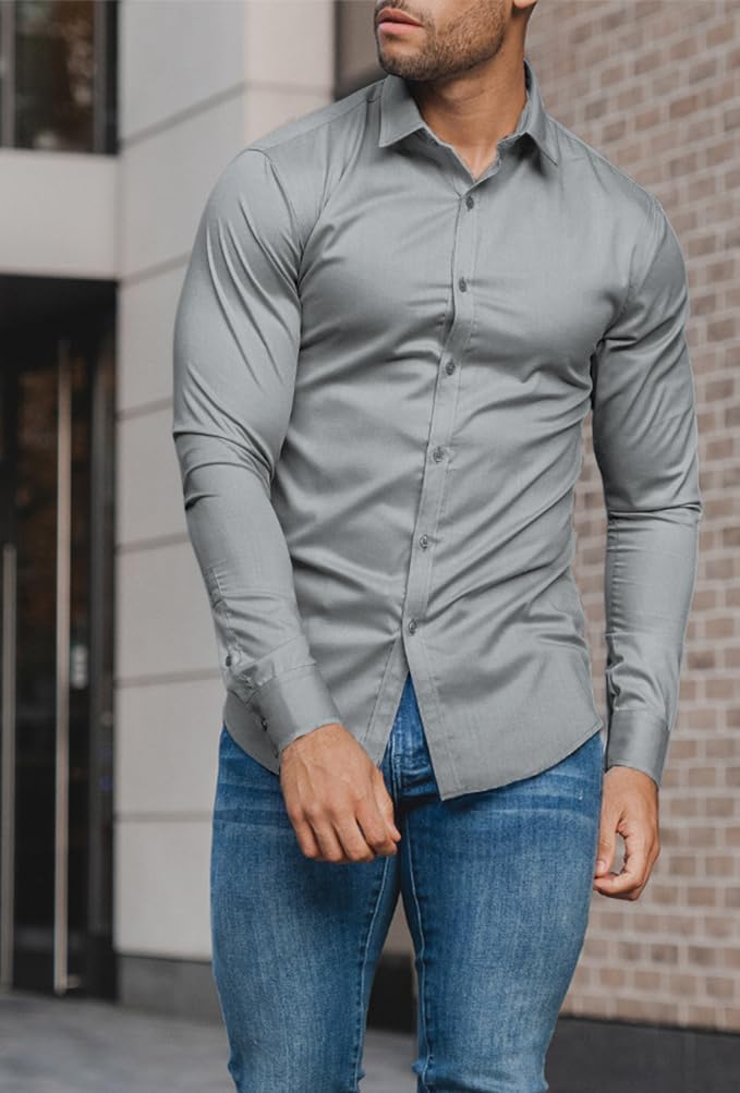 Kreukvrij Slim Fit Overhemd voor Heren - David
