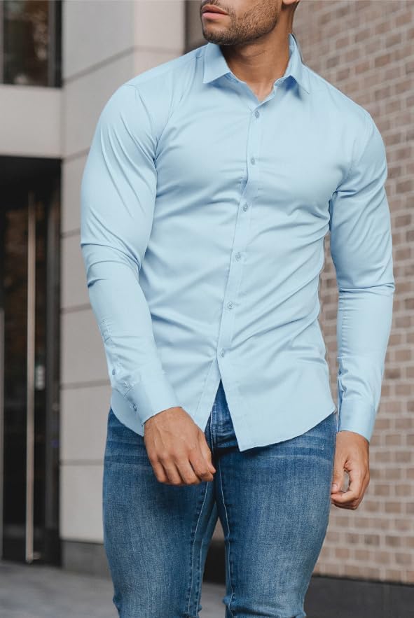 Kreukvrij Slim Fit Overhemd voor Heren - David