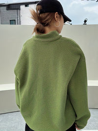 Effen Pullover Sweatshirt met Ritssluiting - Nina