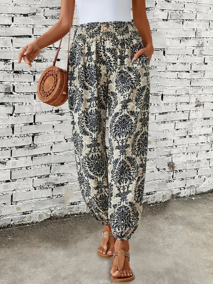 Boho-Chique Dames Broek met Grafische Print – Solara