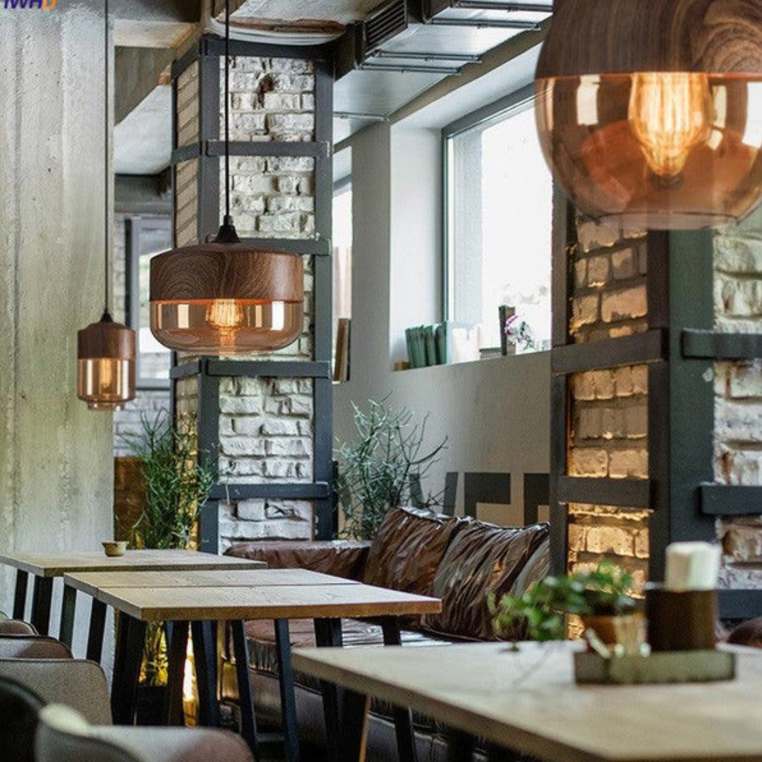 Stylowa skandynawska drewniana lampa sufitowa - NordLuna