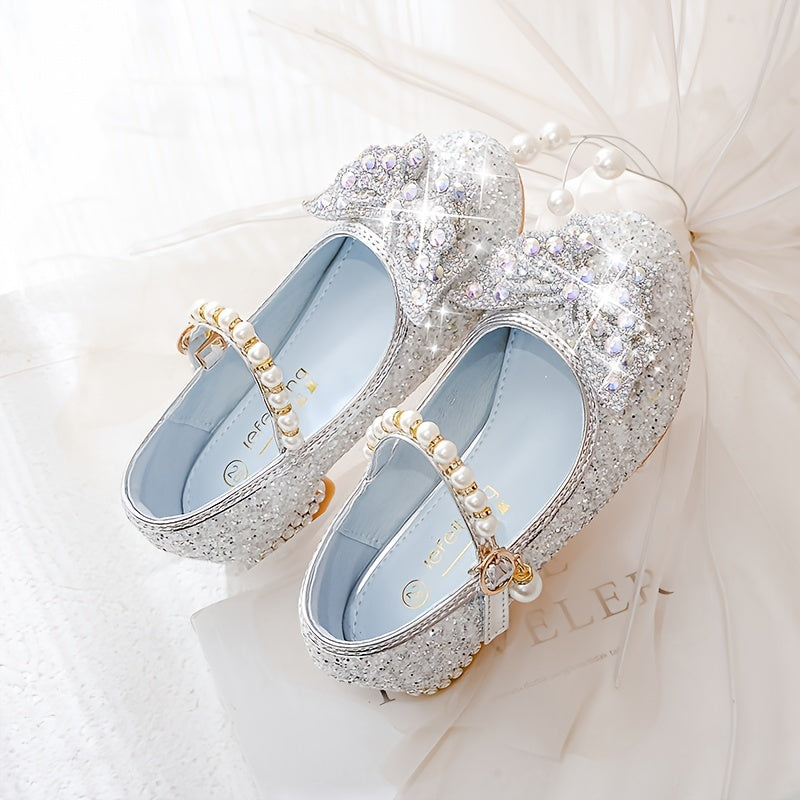 Glitterschoen Isla – Comfortabele Instapper met Pailletten & Parels voor Meisjes
