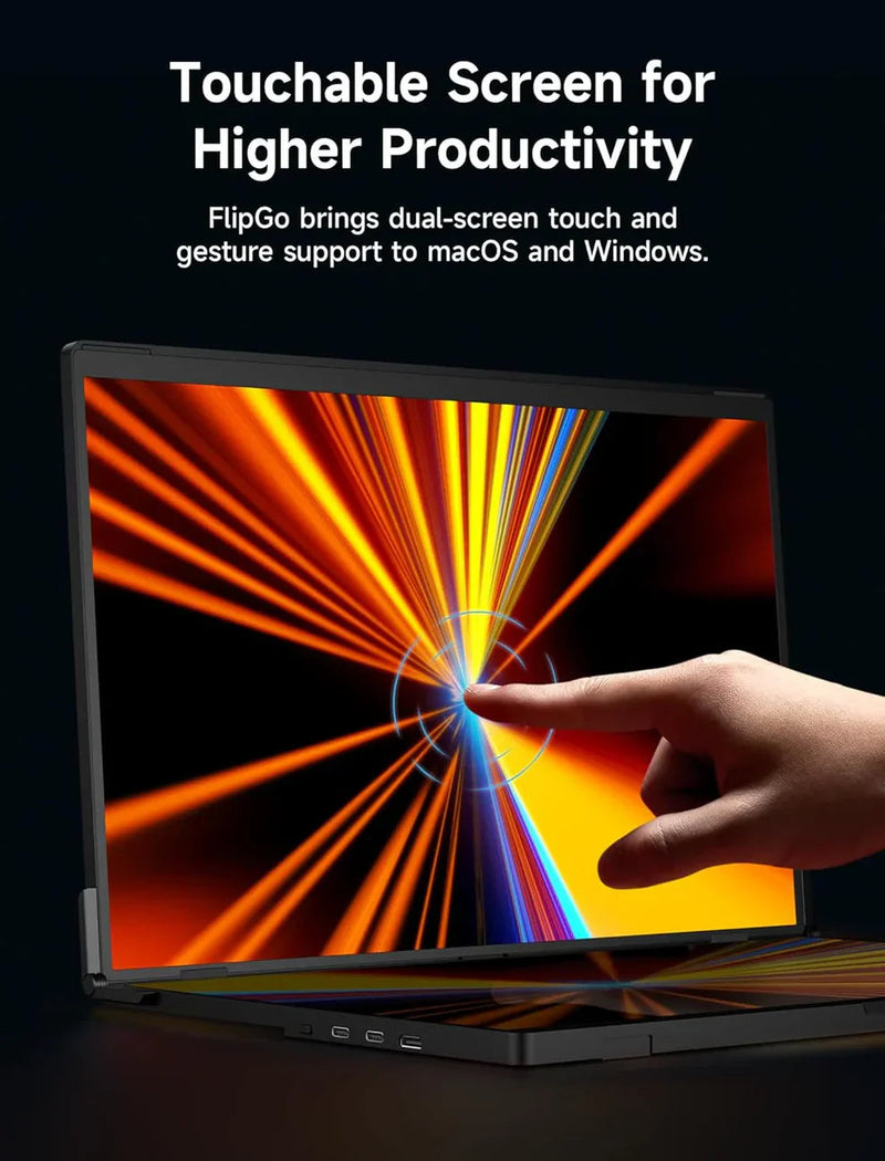 Draagbare Dual Touch Monitor 16 inch – Flexiview