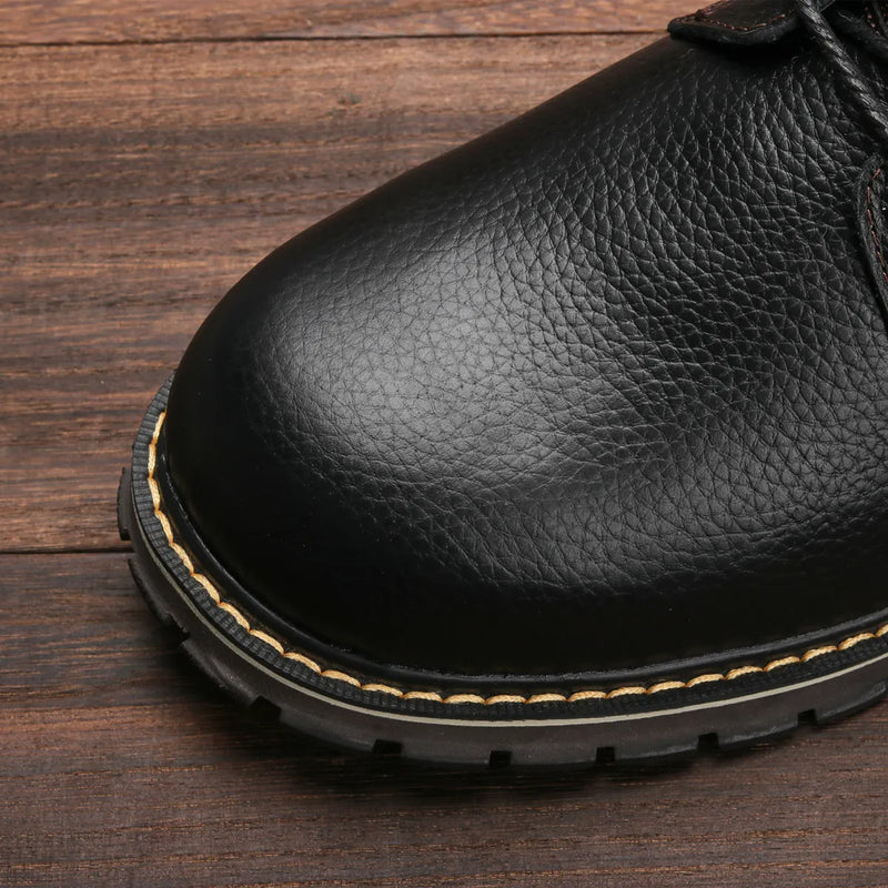 Vardi Dante™ skórzane zimowe kozaki | z przyjemnie ciepłą wełnianą wyściółką