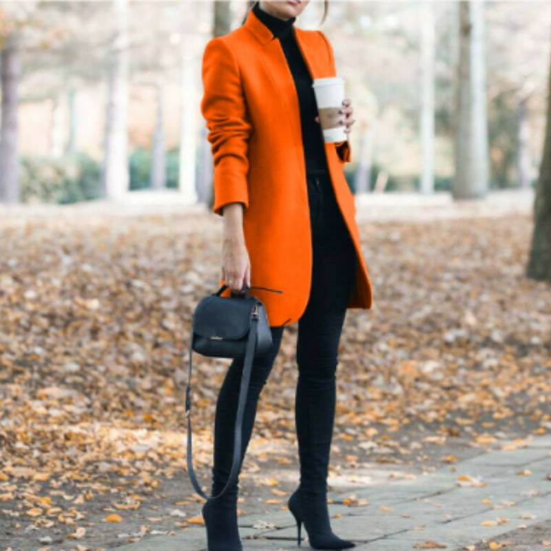 Dames Winterjas met Staande Kraag en Tijdloos Design - Reginel