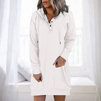 Minimalistische Lange Dames Hoodie – Valeria
