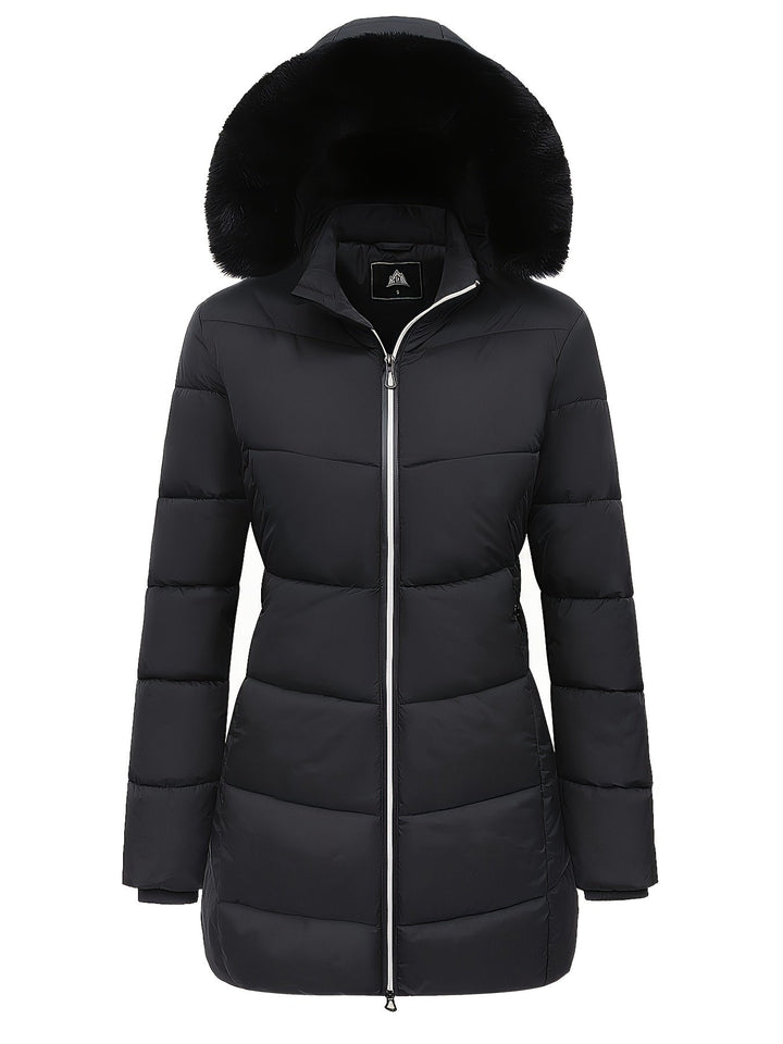 Warme Puffy Jas met Stijlvolle Details - Evelyne