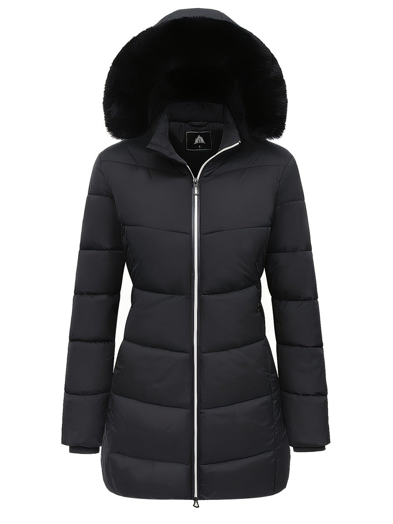 Warme Puffy Jas met Stijlvolle Details - Evelyne