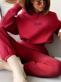 Casual Tweedelige Set met Stijlvolle Letterprint - Elvira