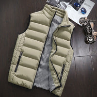 Waterafstotende & Gevoerde Heren Bodywarmer met Staande Kraag - Henrik