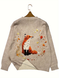 Trendy Trui met Vossenprint - Elisanne