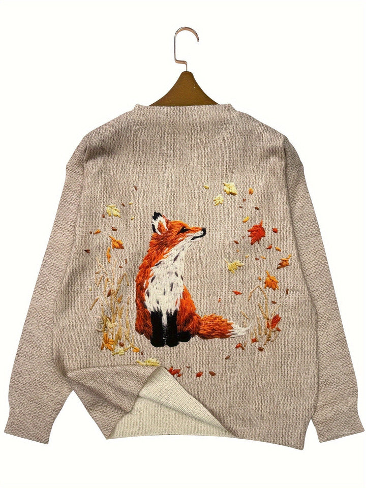 Trendy Trui met Vossenprint - Elisanne