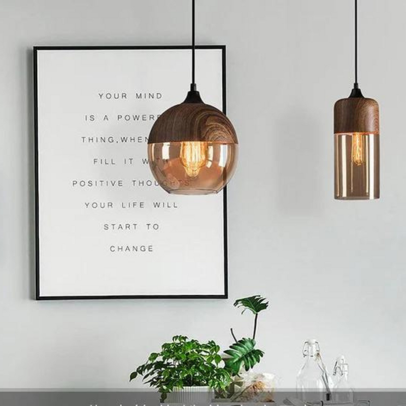 Stijlvolle Scandinavische Houten Plafondlamp - NordLuna
