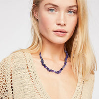 Stijlvol Gevormde Gepolijste Kristallen Halsketting - Lina