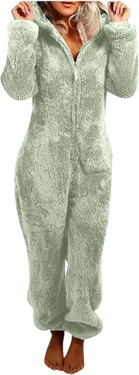 Sherpa Fuzzy Onesie met Capuchon - CozyCat