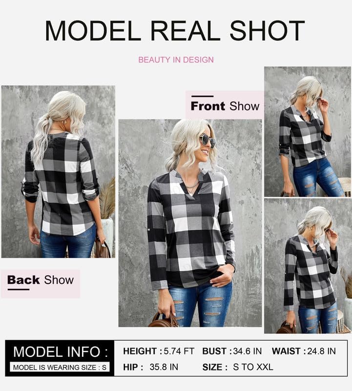 Stijlvolle Casual Geruite Damesblouse - Lara