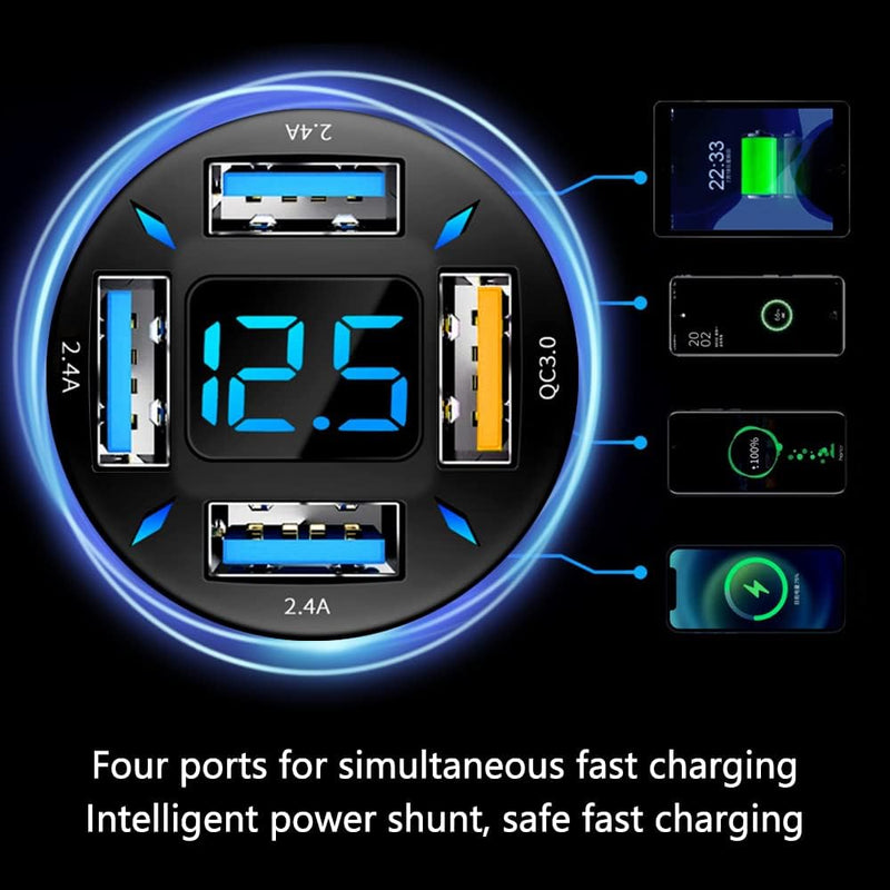 Autolader 66W Super Snelladen met USB PD & QC 3.0 – Universeel voor 12-24V Sigarettenaansteker