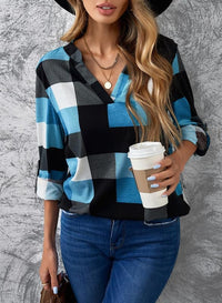 Stijlvolle Casual Geruite Damesblouse - Lara