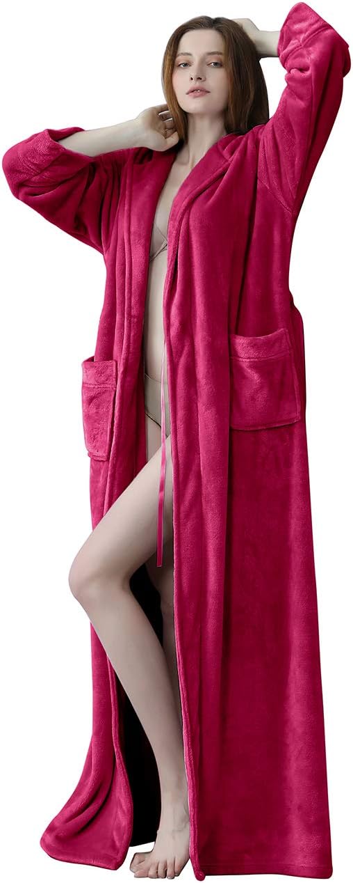 Fluffy Fleece Badjas met Capuchon - CozyFluff