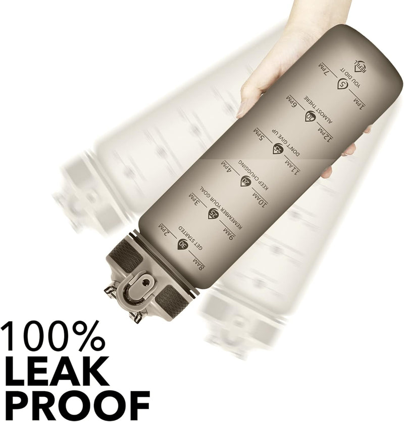 900ml Motivational Waterfles met Rietje