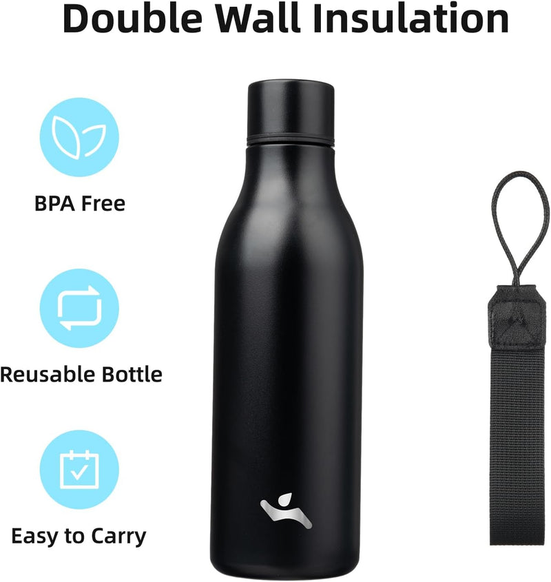 Geïsoleerde RVS Waterfles met Strap