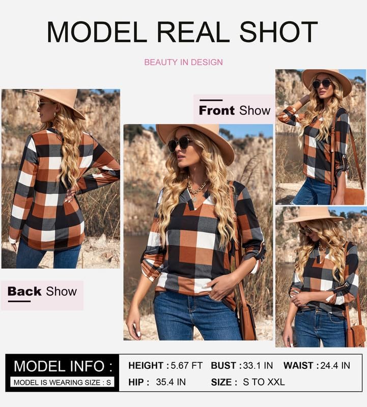 Stijlvolle Casual Geruite Damesblouse - Lara