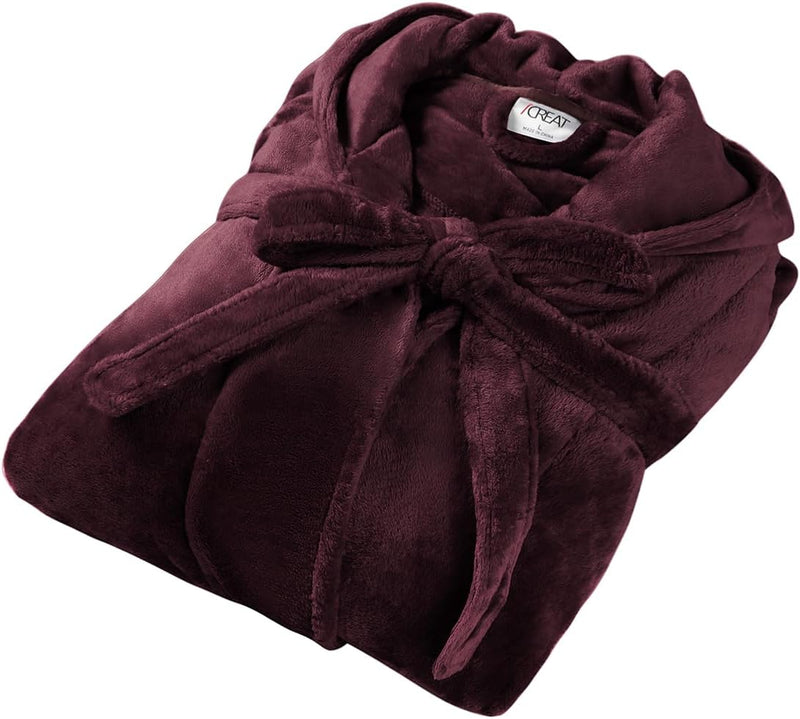 Fluffy Fleece Badjas met Capuchon - CozyFluff