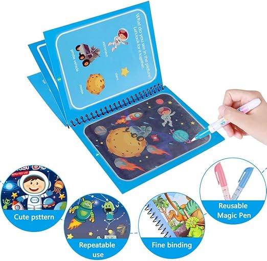 Set van 4 Herbruikbare Waterkleurboeken – AquaColor Books